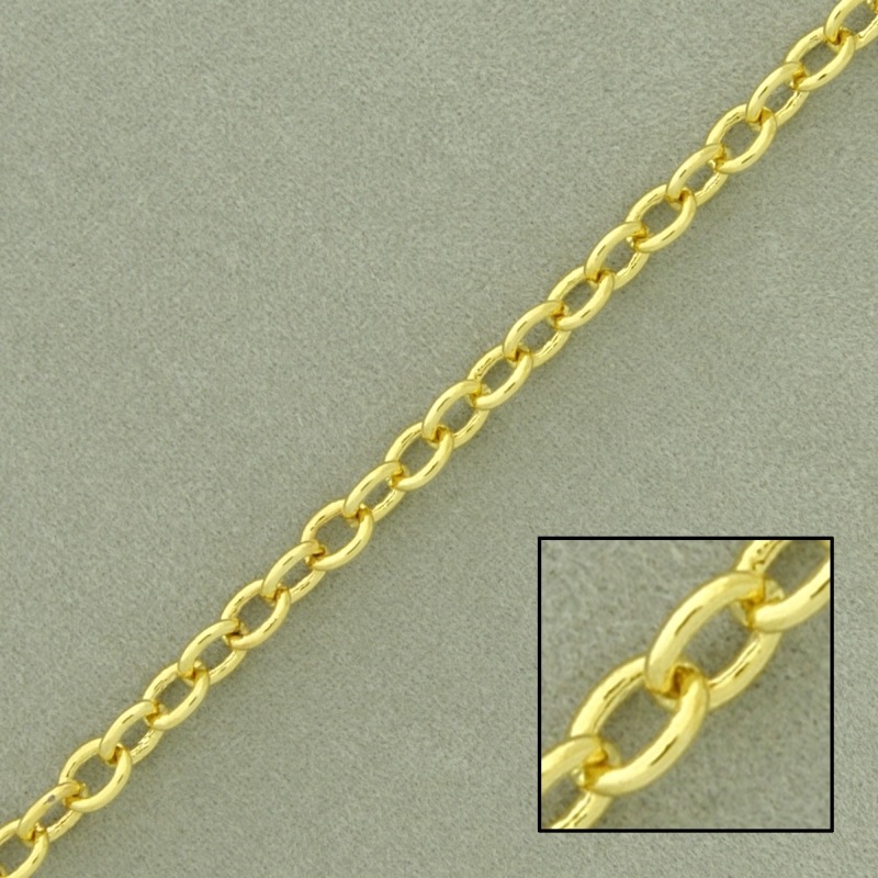 Anchor brass chain width 3,5mm