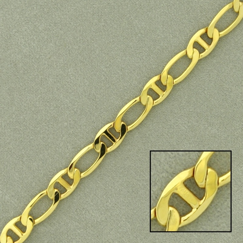 [527900000] Cadena de latón laminada eslabón marino ancho 4,8mm