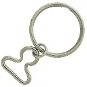 Keyring outside Ø30mm with link for leather ribbon width 15mm