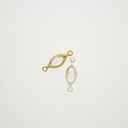 Intercalaire ovale 4x6mm couleur cristal. Longueur 13mm