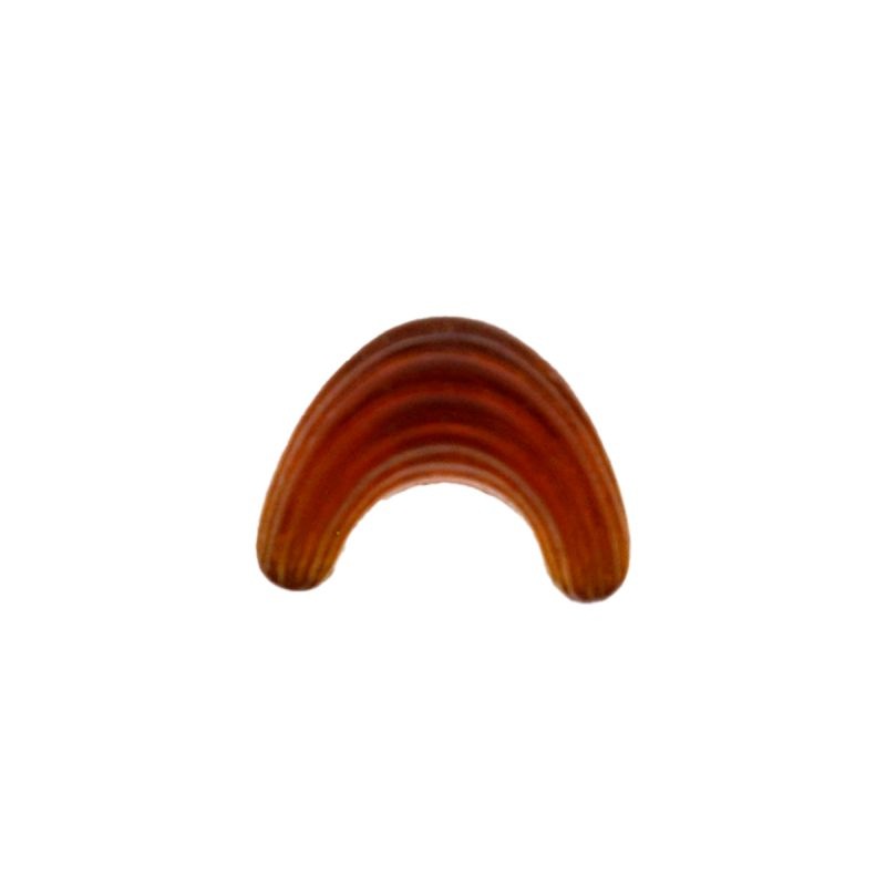 [750660400] Stone arch shape cabochon 9x12mm flat base topaz colour