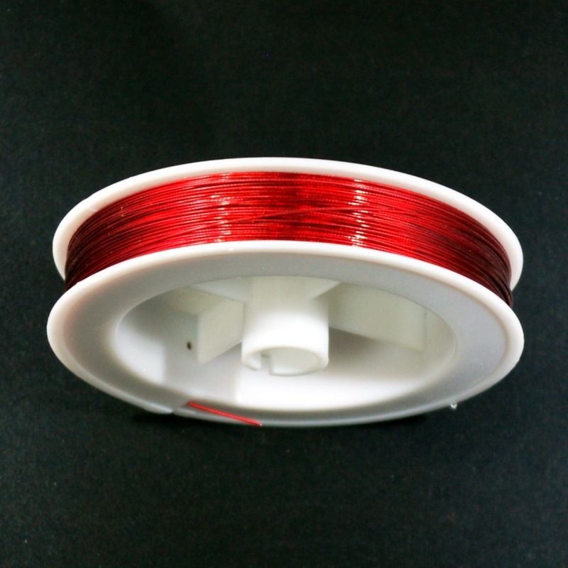 Cà¢ble en acier Ø 0,45mm rouge