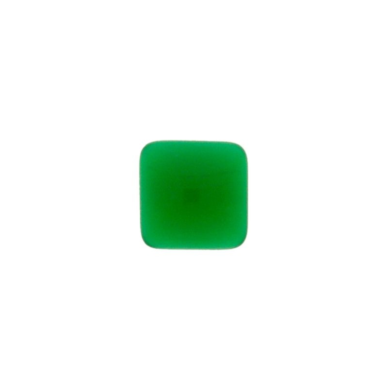 Pierre cabochon carrée 8x8mm base plate couleur chrysope