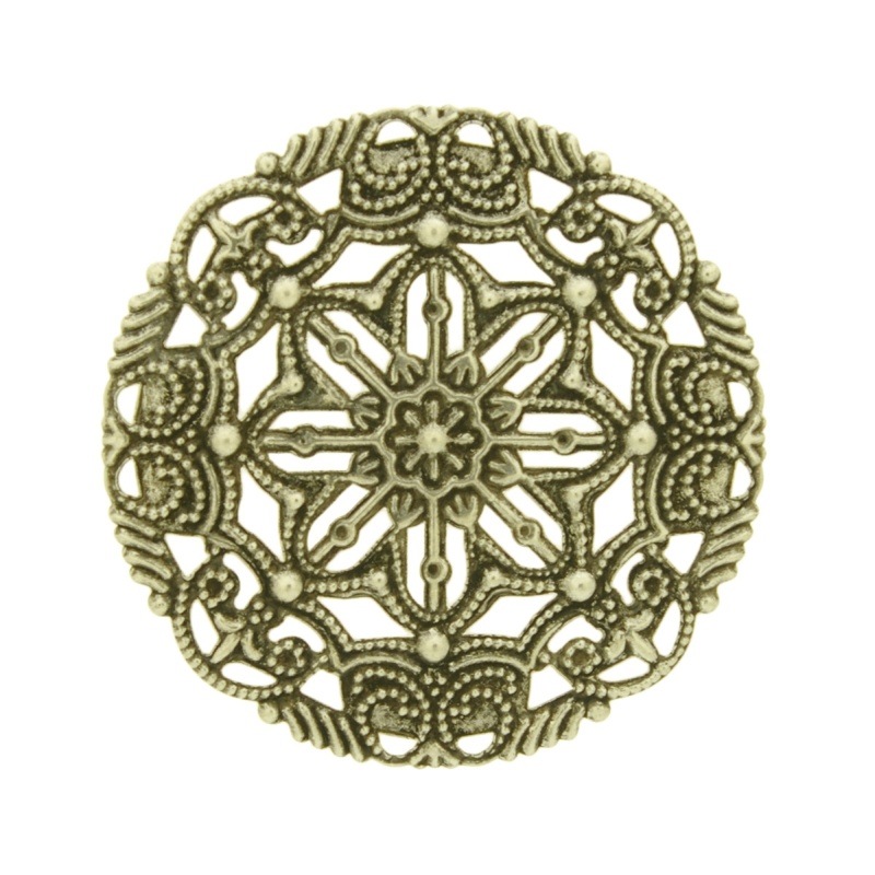 [121470000] Round filigree metal component Ø 44mm