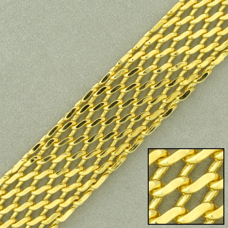 Cadena de latón plana ancho 15,7mm