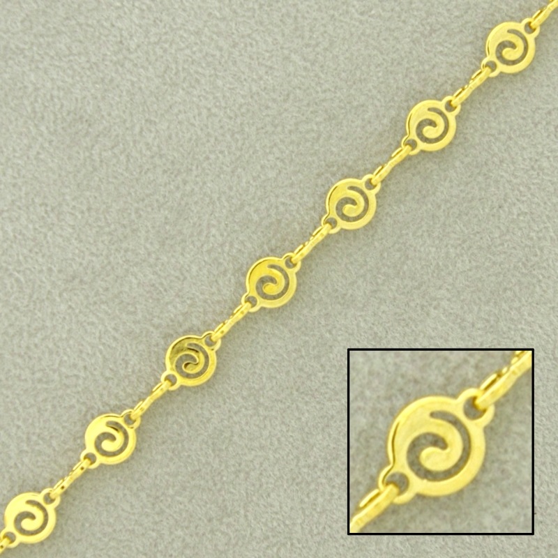 Cadena de latón espiral ancho 5,1mm
