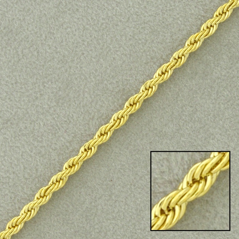 Rope brass chain width 3mm