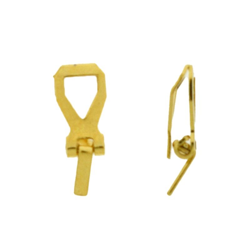 Ressort clip 16x6mm pour boucle d'oreille avec base