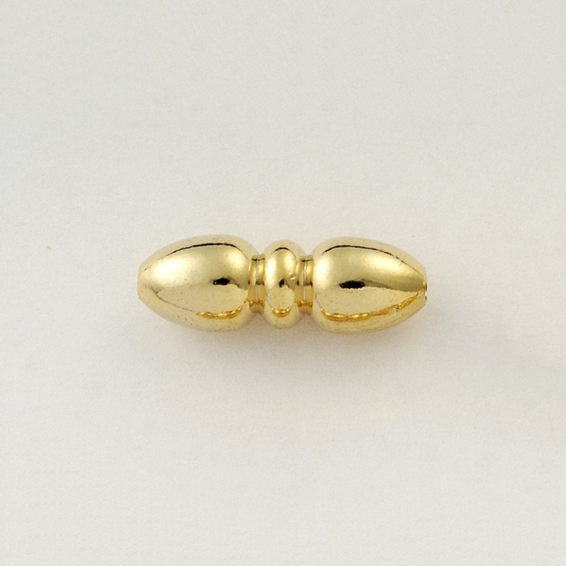 Metal bead 5x15mm. Hole Ø 1mm