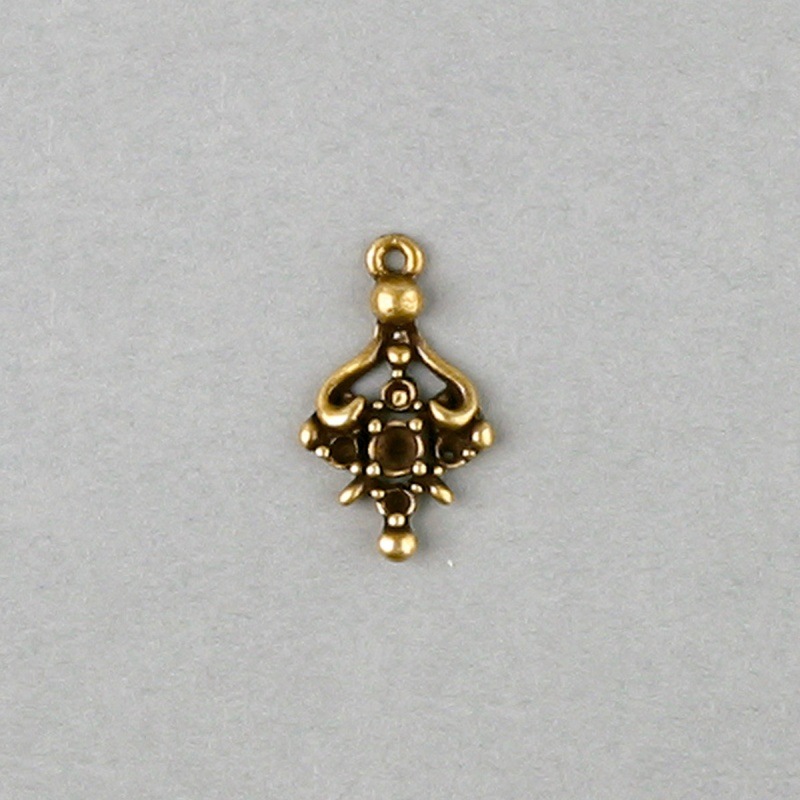 Filigree finding 23x14mm with 4 sockets to strass