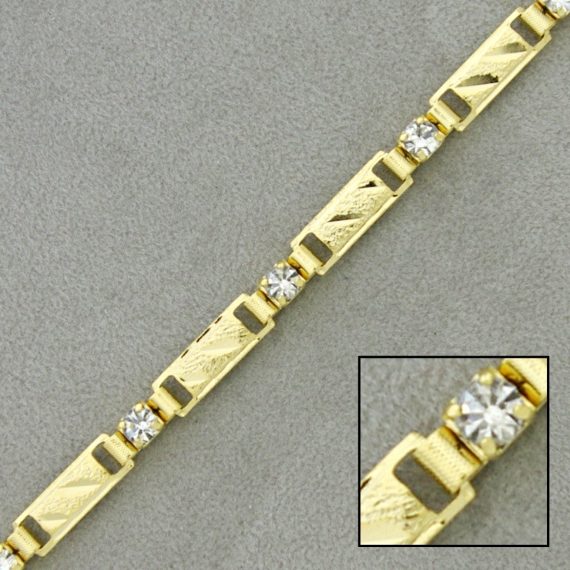 Cadena de latón con cristal ancho 5mm