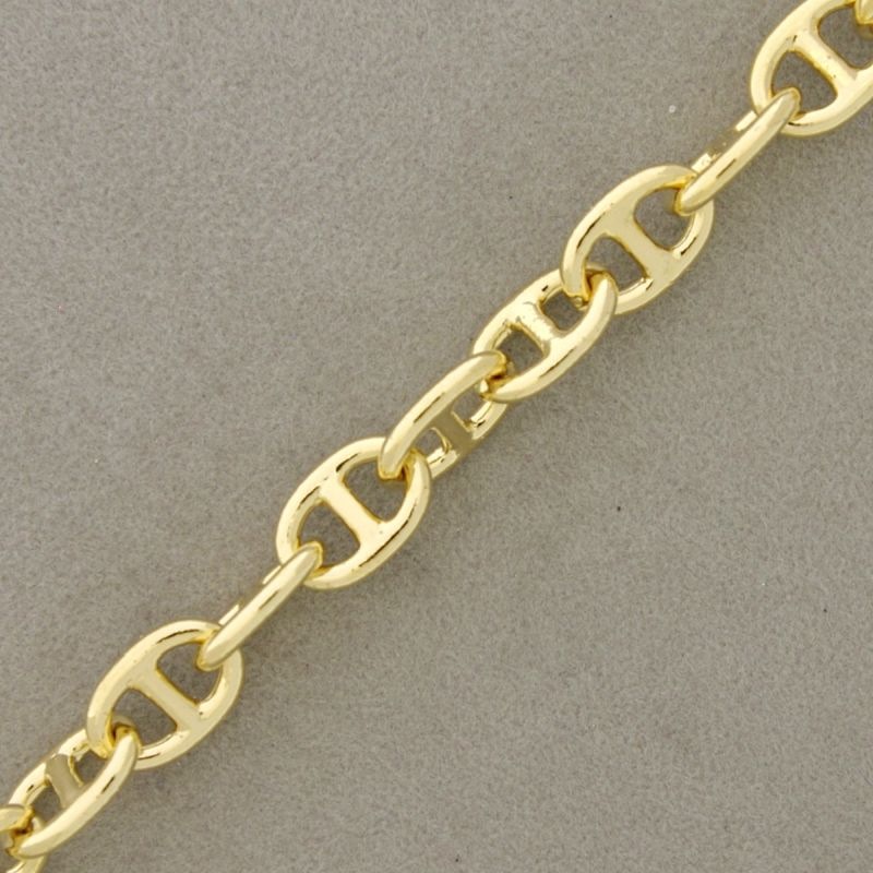 Cadena de latón eslabón marino ancho 7,7mm