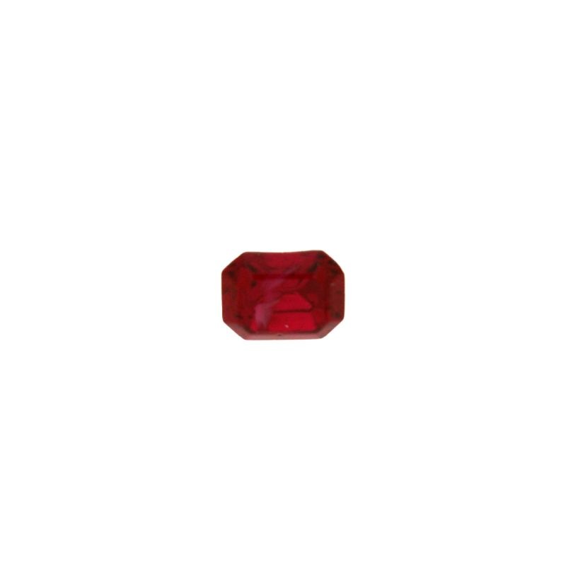 Strass forme baguette 8x10mm base conique couleur rubis