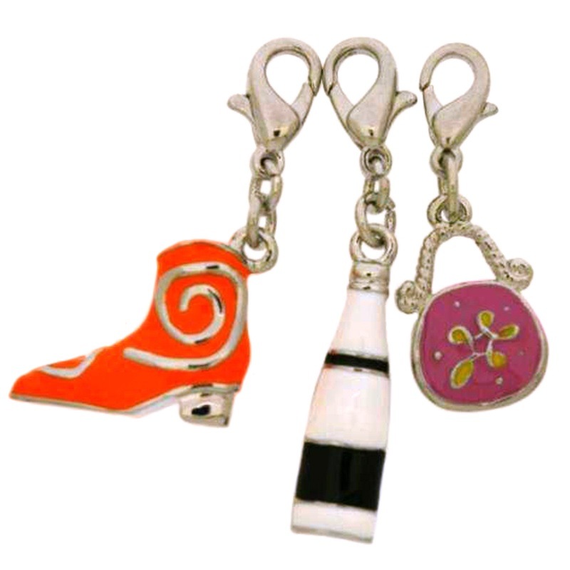 [125011800] Pack 3 enamelled pendants (nickel free)