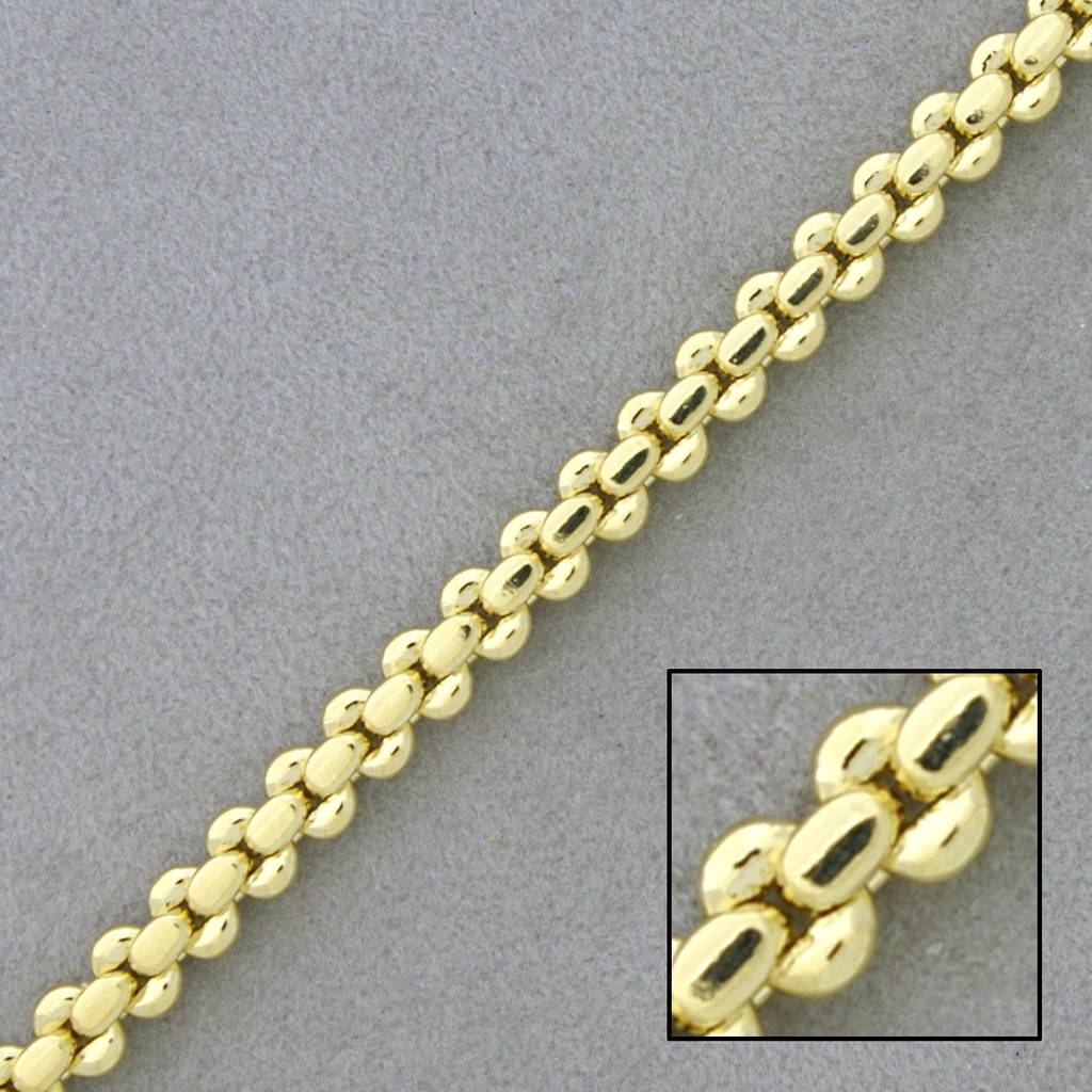 Flat brass chain width 5,4mm