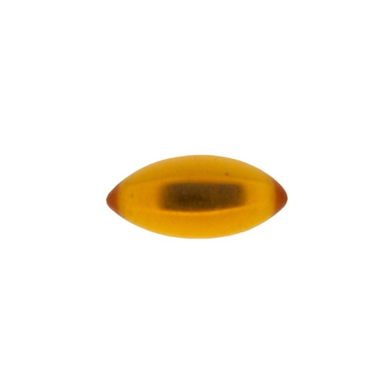 [750050400] Pierre cabochon navette 7x15mm base plate couleur topaze