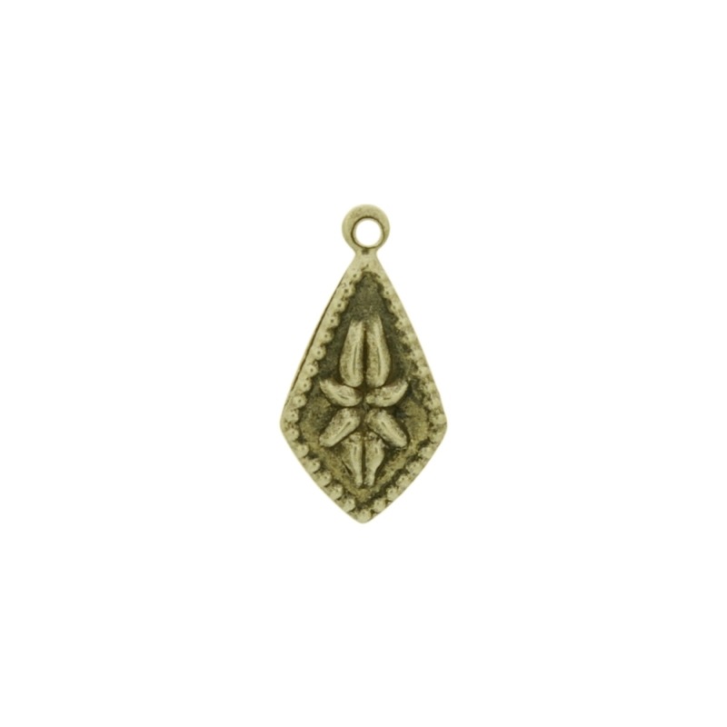 Pendentif losange avec symbole 19x5mm