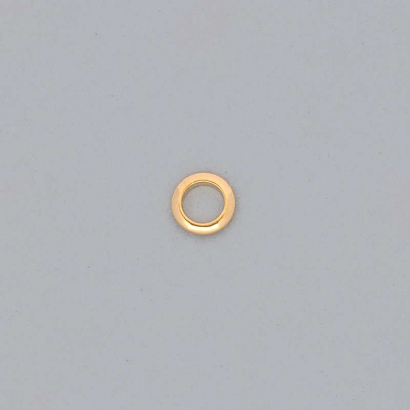 Anneau de laiton Ø6x1,3mm forme demie ronde.
