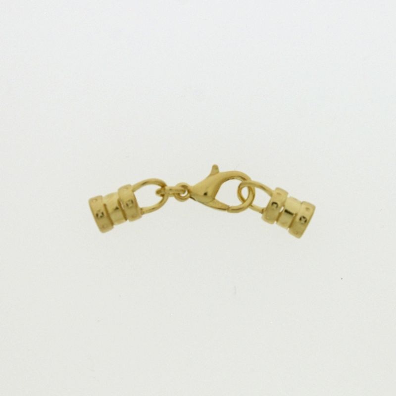 Lobster clasp 12mm + 2 ends for cord Ø 4mm