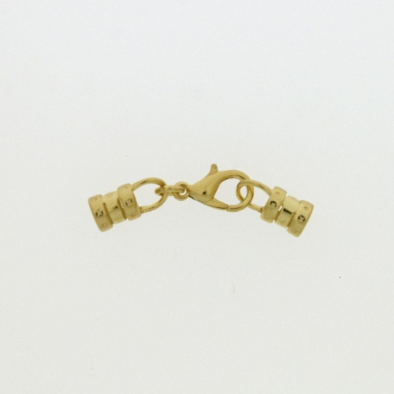 Set lobster clasp 12mm + 2 ends for cord Ø 4mm