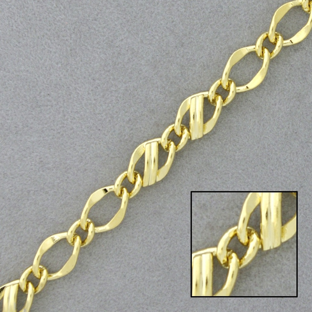 Figaro brass chain width 7,4mm
