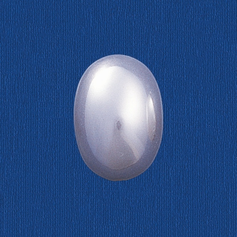 Perla ovalada base plana 10x14mm