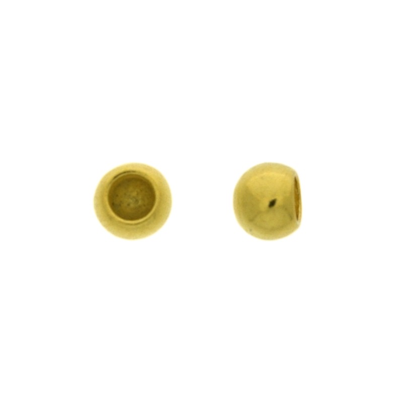 Bola terminal Ø 6mm 1/2 agujero para cordón Ø 3mm