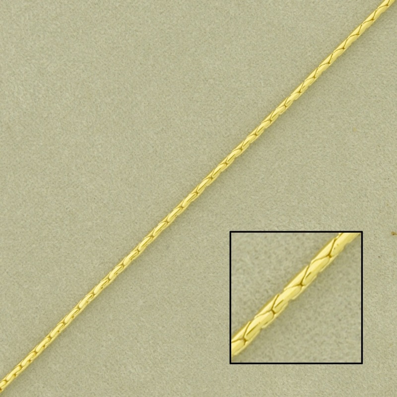 Cadena de latón cobra ancho 1mm