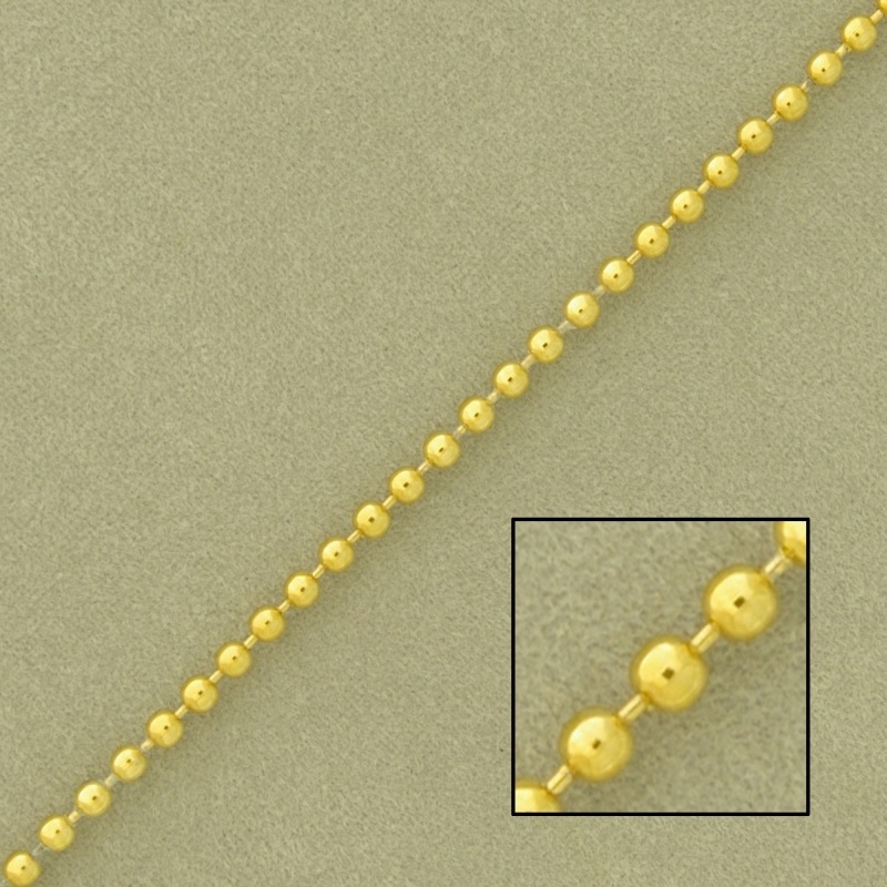 Ball brass chain width Ø 2mm