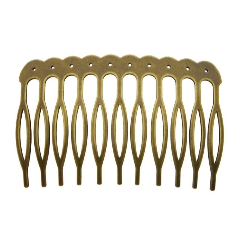 Peineta metálica perforada 60x39mm (11 púas)