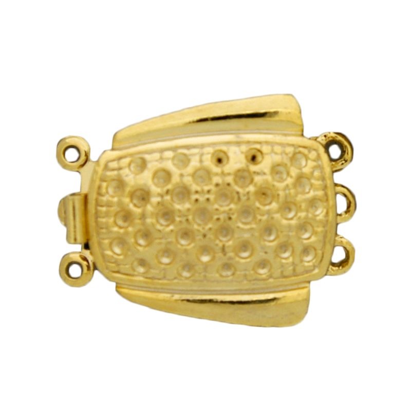 [234200000] Necklace clasp 20x26mm 3 strands with strass PP10