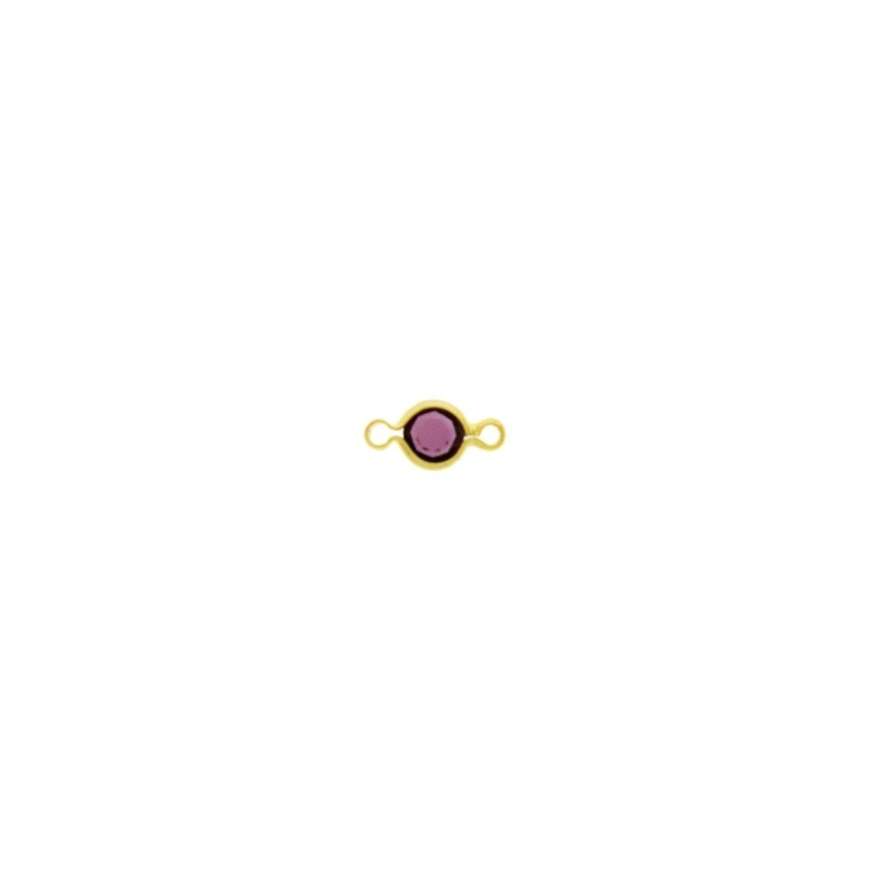 Intercalaire strass Ø 4mm couleur améthyste