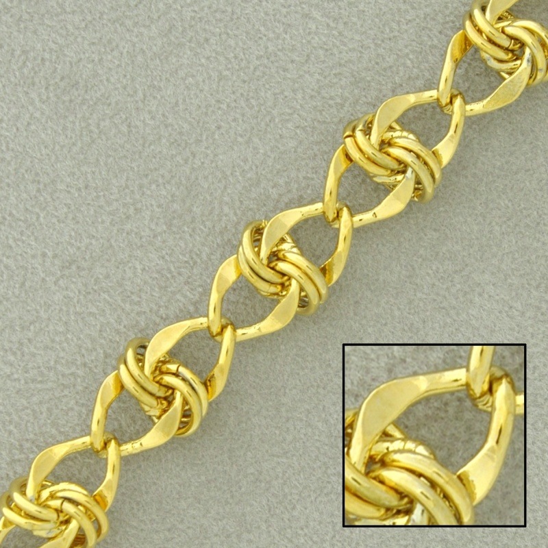 [524860000] Chaîne en laiton maillon grand 9,1mm