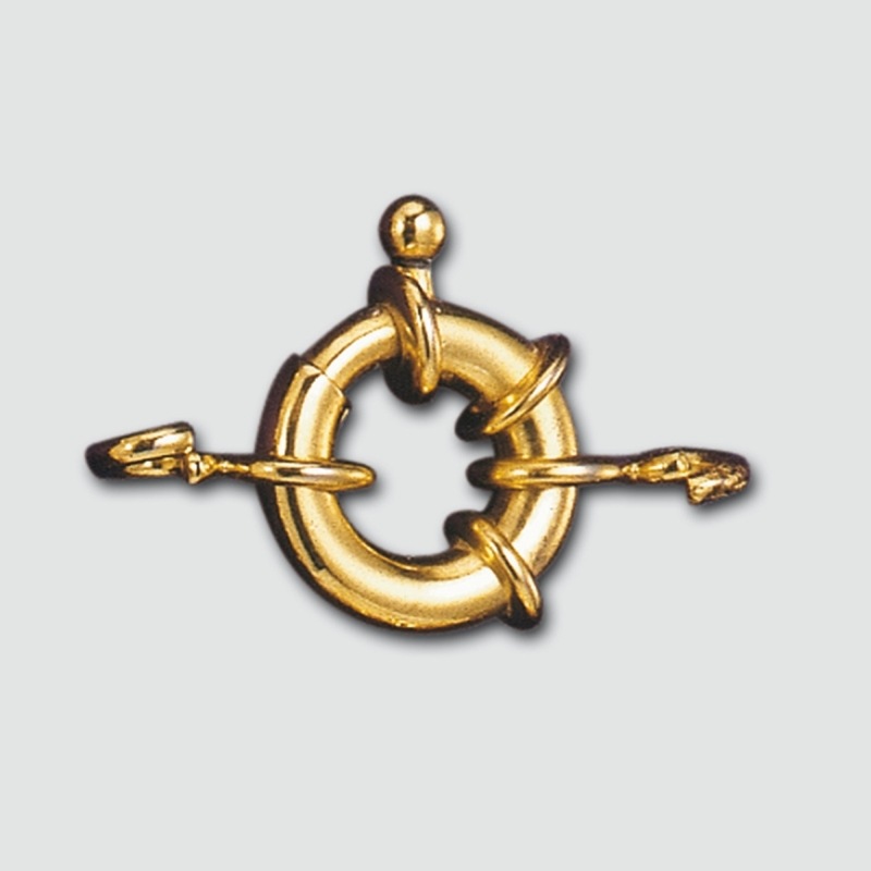 Spring ring clasp Ø 14mm + 2 ends