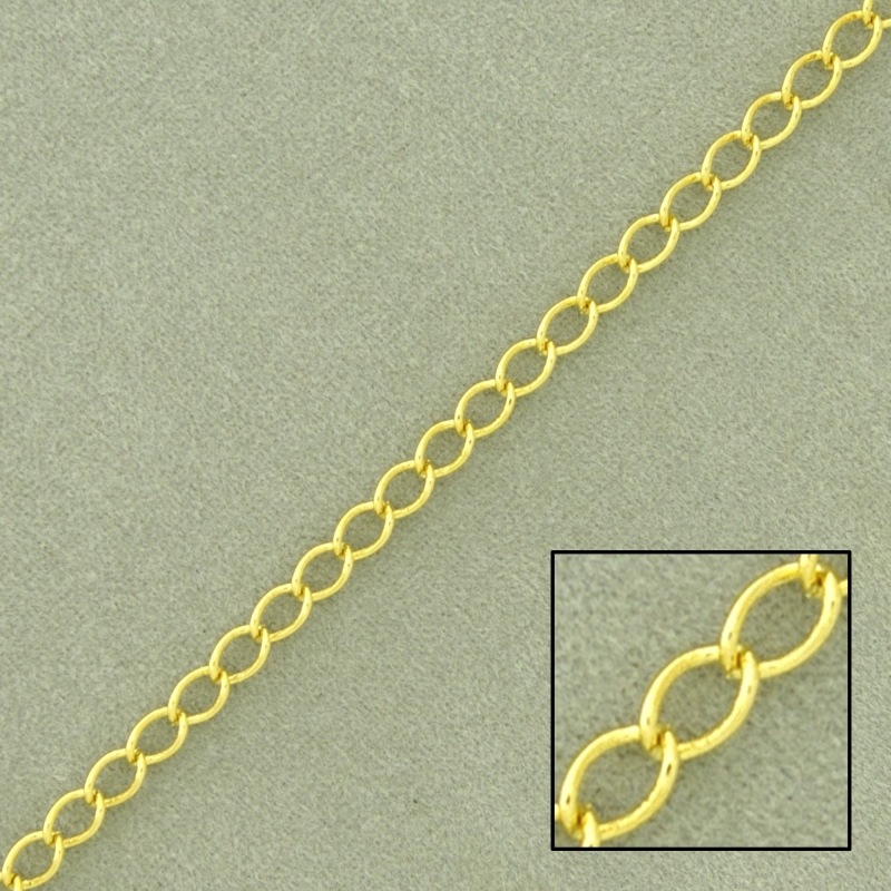 Curb brass chain width 3mm