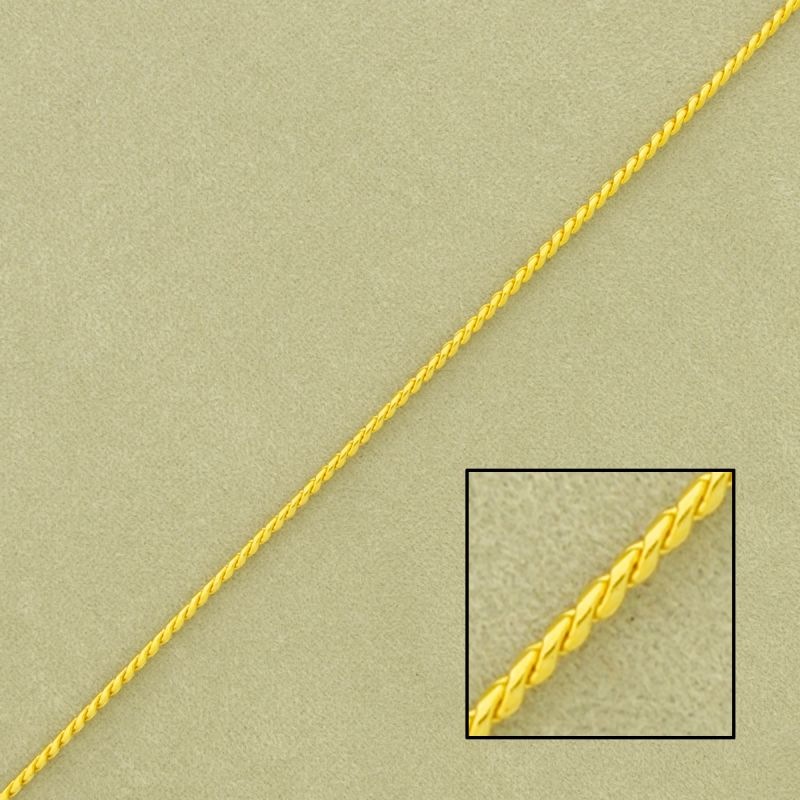 Serpentine brass chain width Ø 0,6mm