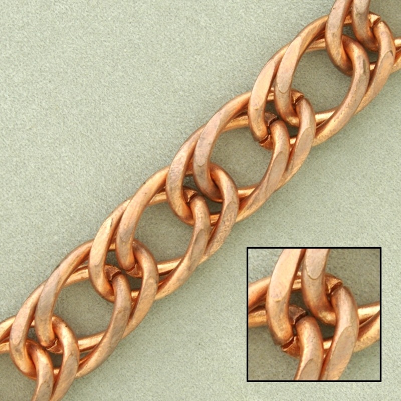 Cadena de hierro barbada doble ancho 11,8mm