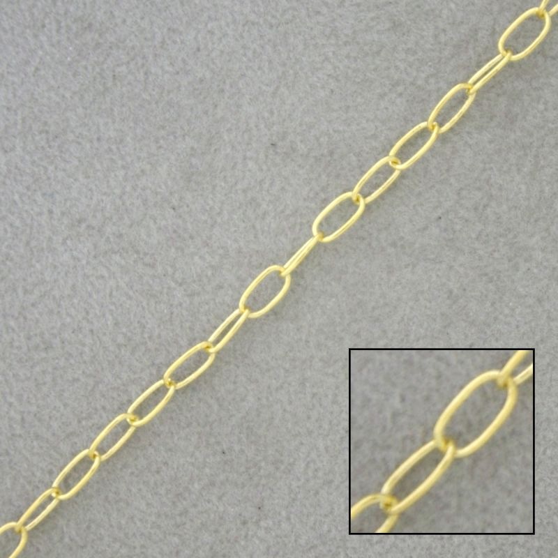 Cadena de latón forzada larga ancho 2,8mm