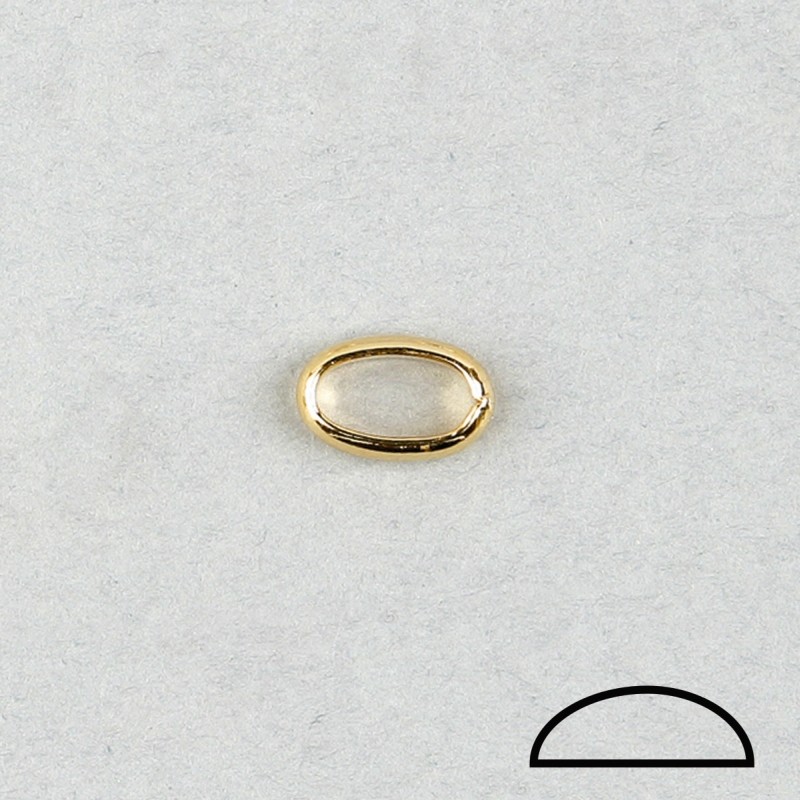 Anneau ouvert ovale 11x7xØ 2,9mm. Fil demi rond.