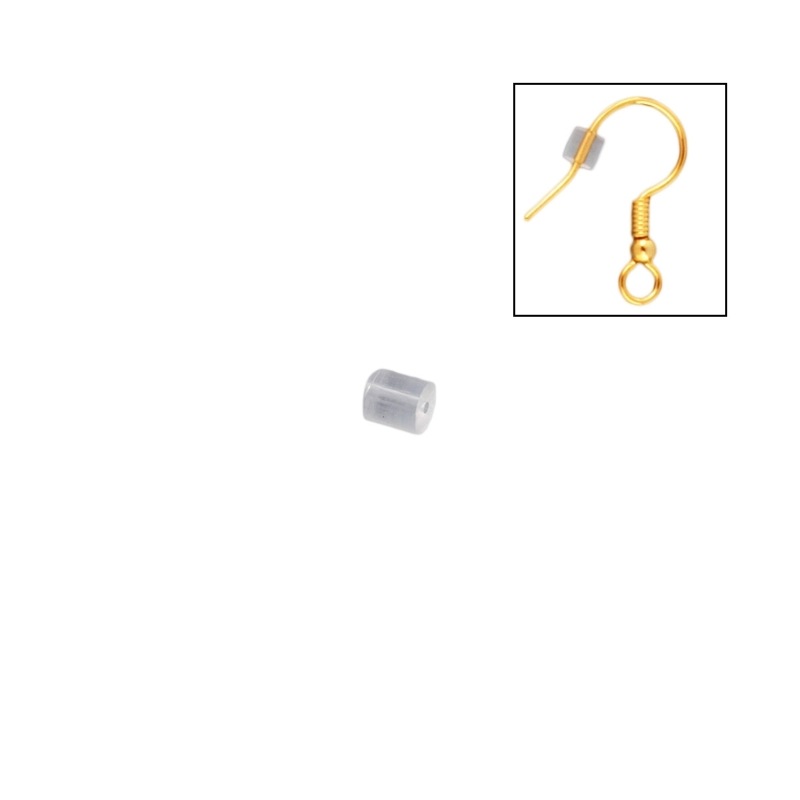 Tope silicona para gancho hippy 4x3mm