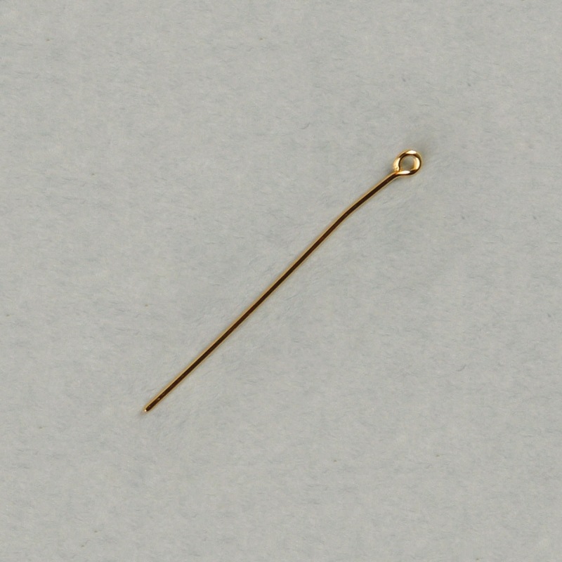 [110724000] Tige en laiton 40mm à œillet. Fil Ø 0,7mm