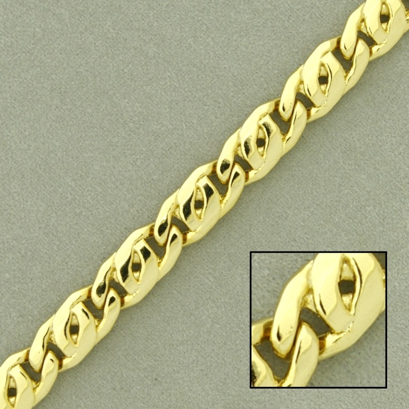 Eye partridge brass chain width 6,6mm