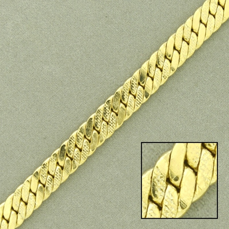 Cadena de latón barbada laminada ancho 6,3mm