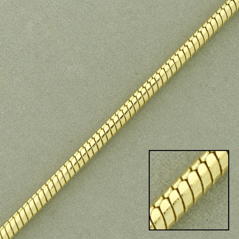 Cadena de latón serpiente ancho Ø3,0mm