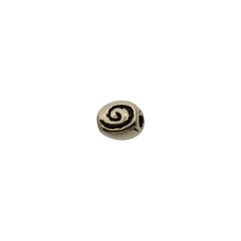 Metal bead 7x8mm. Hole Ø 1,5mm