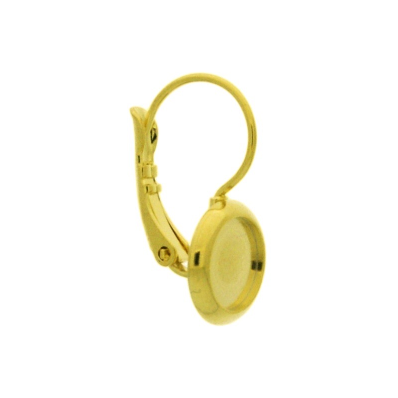 Dormeuse 18x14mm avec plateau pour perle Ø8mm