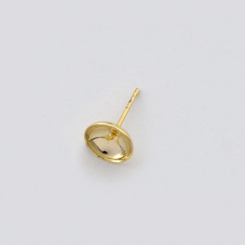 [113400800] Clou d'oreille avec coupelle Ø8mm pour perle ronde 9 et 10mm.