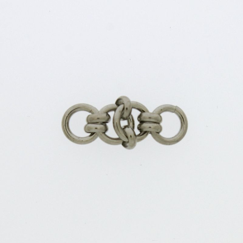 Cadena niquelada conectora para llaveros. 10x25mm.