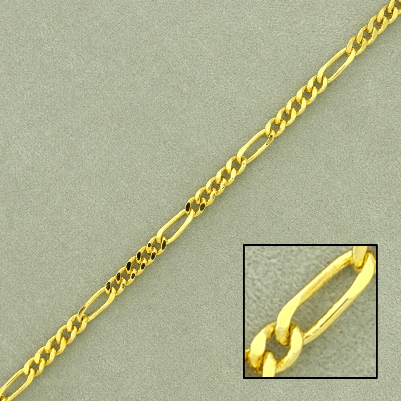 Figaro brass chain width 2,2mm