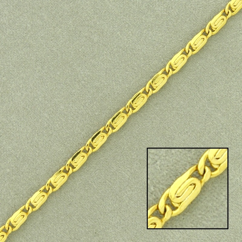 Snail brass chain width 2,5mm